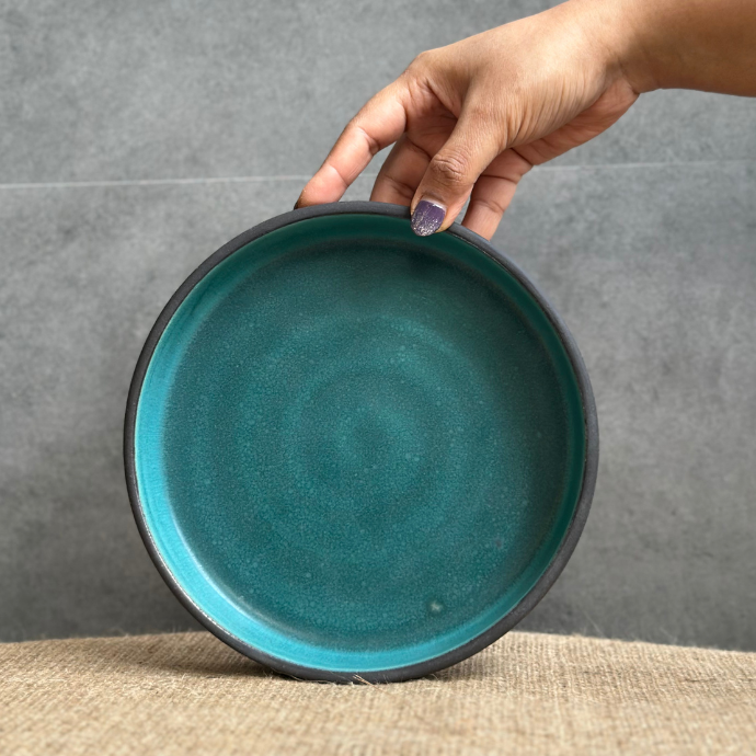 Midnight Teal Pasta Plate