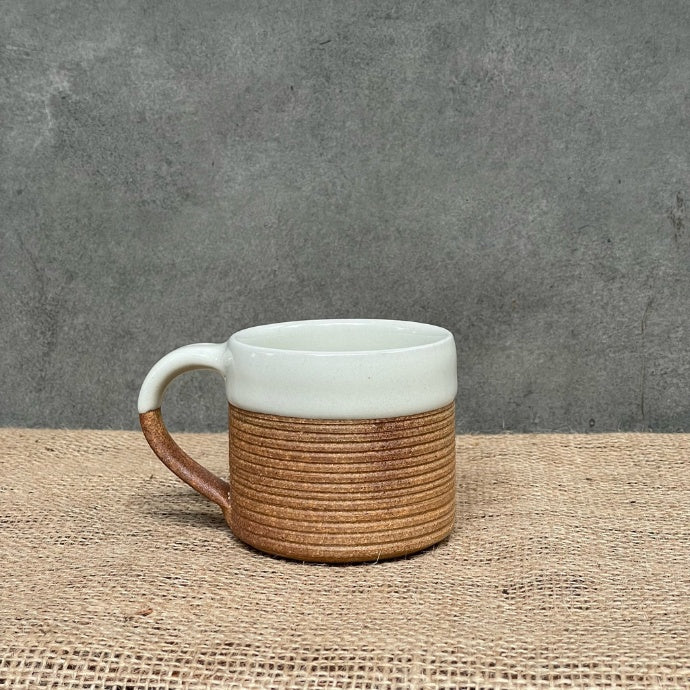 Ribbed Beige Mug Small(Set of 2)