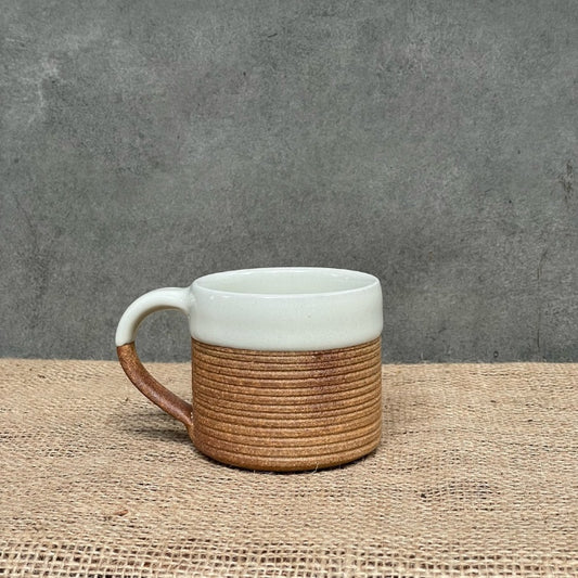 Ribbed Beige Mug Large