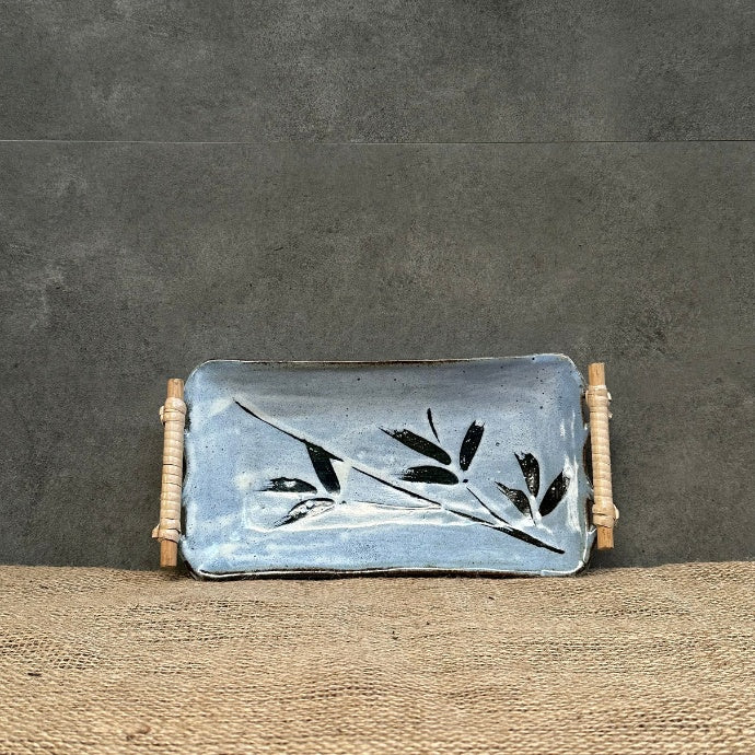 Boho Chic Tray - Stone Blue