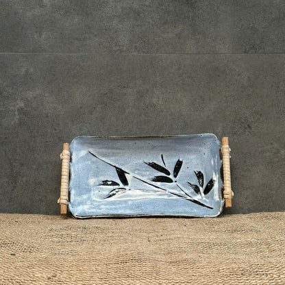 Boho Chic Tray - Stone Blue