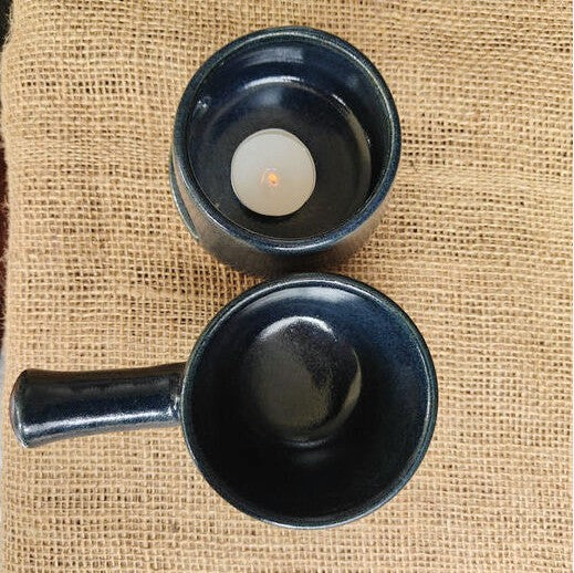 Artisinal Fondue & Sauce Warmer Set - Midnight Navy
